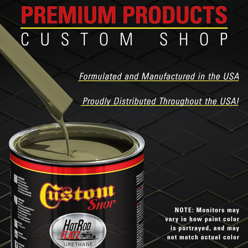 Custo Sho Oliv Dra Gree Ho Ro Flat Fla Matt Sati Urethan Aut Pain Complet Quar Pain Ki Professiona Lo Shee Automotive Ca Truc Coating 4: Mi Ratio