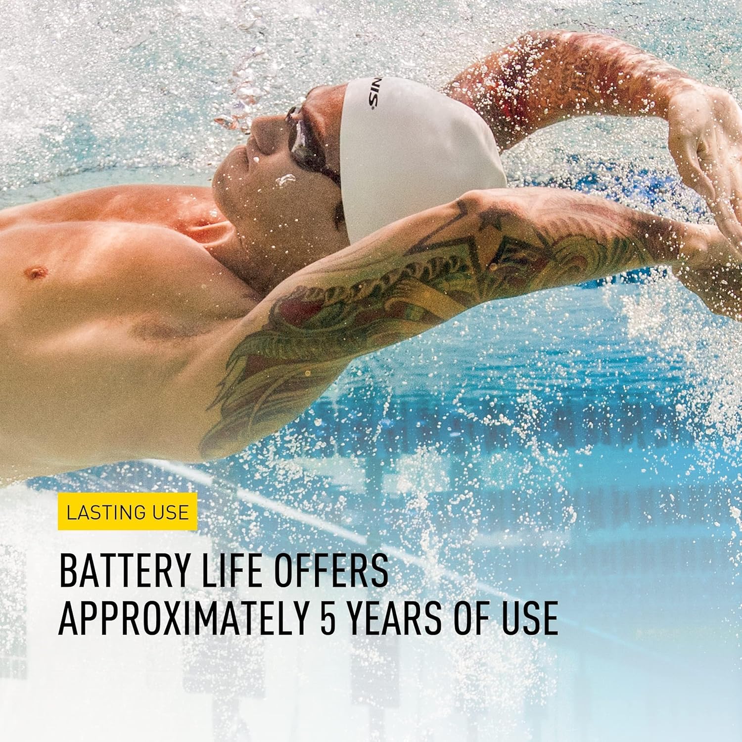 FINIS Waterproof Stopwatch for Swim Training - 300 Split Memory - Stroke Rate Mode - Easy-Read Display