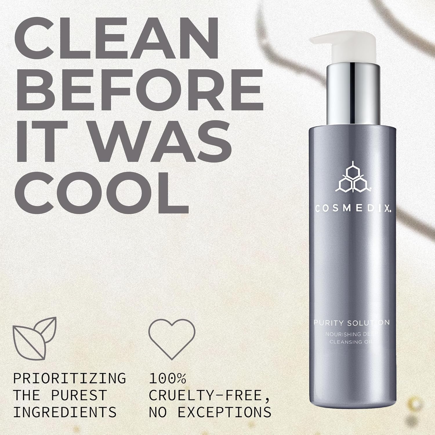 COSMEDI Purit Solutio Cleansin Oi 2-in- Makeu Remove Hydratin Facia Was Nutrient-Ric Cruelty-Fre Skincar fo Soft Smoot Glowin Ski Da an Nigh Us 10 m 3. f oz