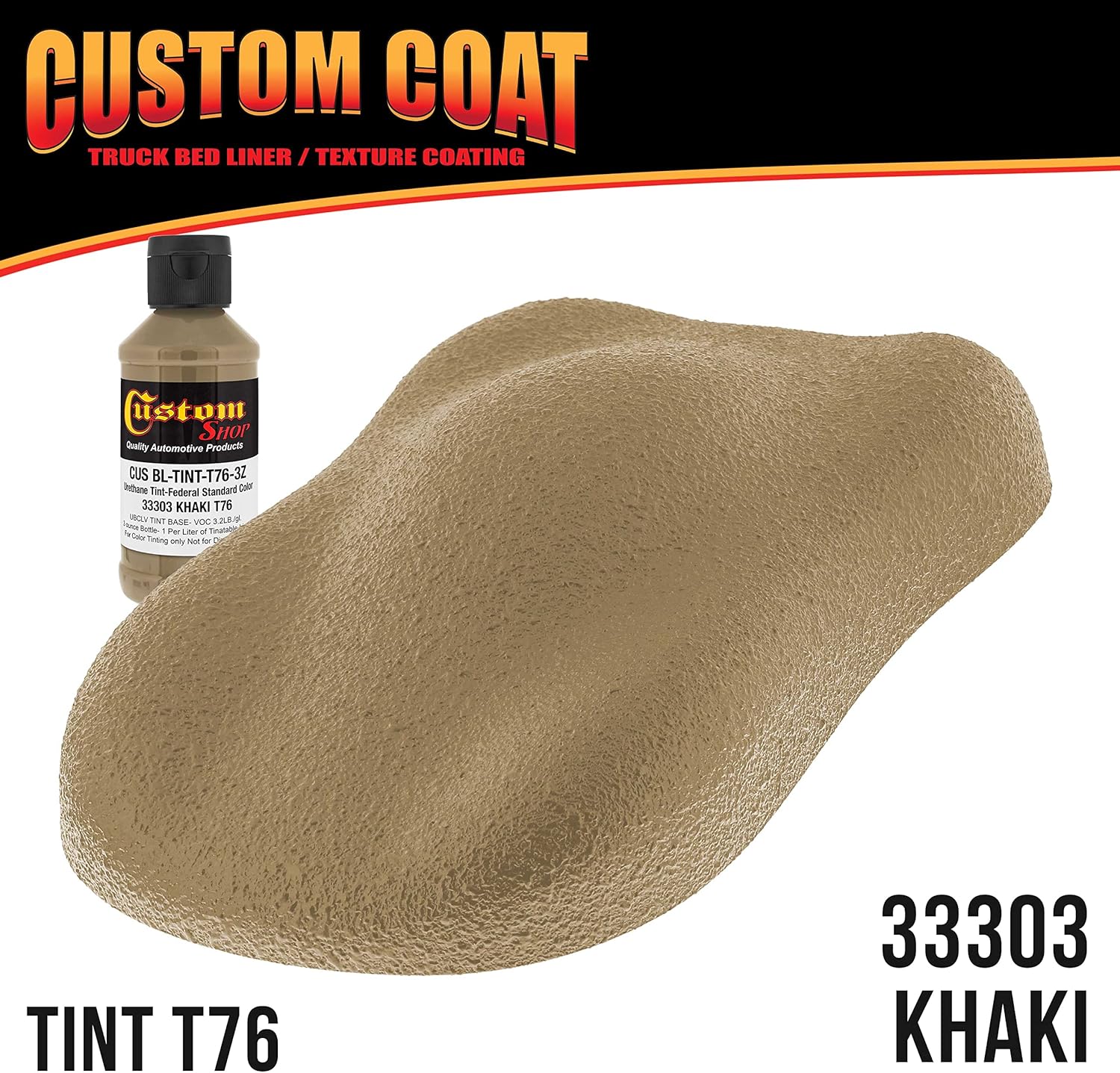 Custo Coa Federa Standar Colo 3330 Khak T7 Urethan Spray-O Truc Be Liner Quar Ki wit Spra Gu an Regulato Durabl Texture Protectiv Coatin Eas Mi Ca Auto