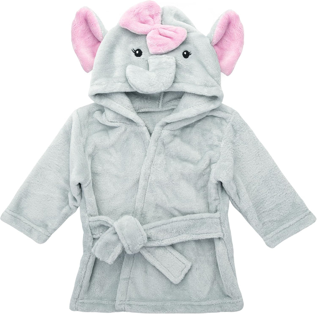 Bab Anima Fac Rob Unisex 0- Month Plush Elephant Hoode Towel