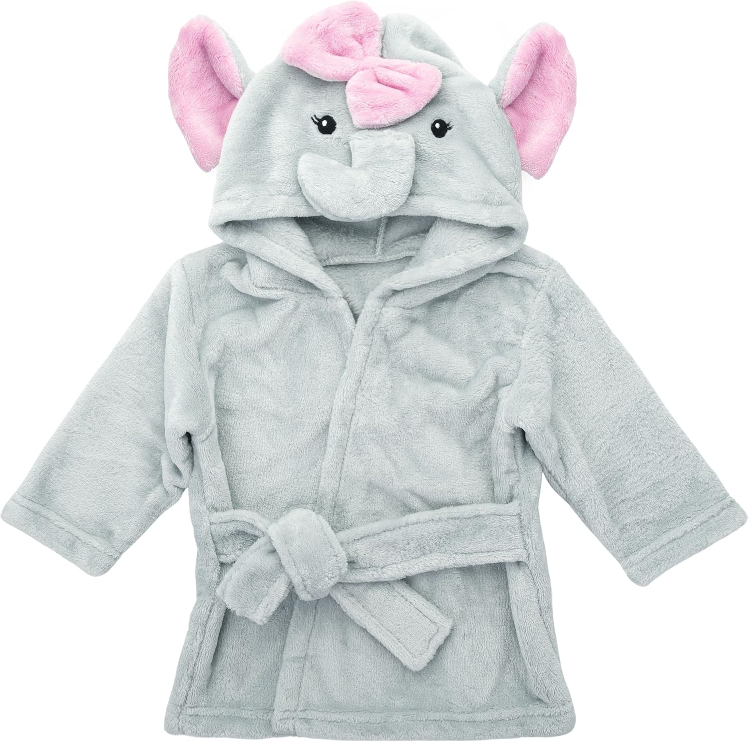 Bab Anima Fac Rob Unisex 0- Month Plush Elephant Hoode Towel