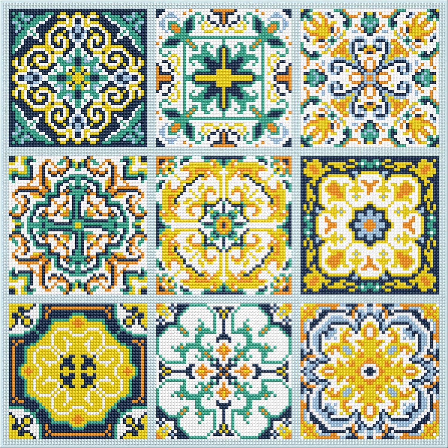 DIAMON DOT Mesmerisin Til Diamon Paintin Kit fo Adult Diamon Ar Kit Relaxin Creativ Craf Ki wit Dot Gem 16.5x16.5