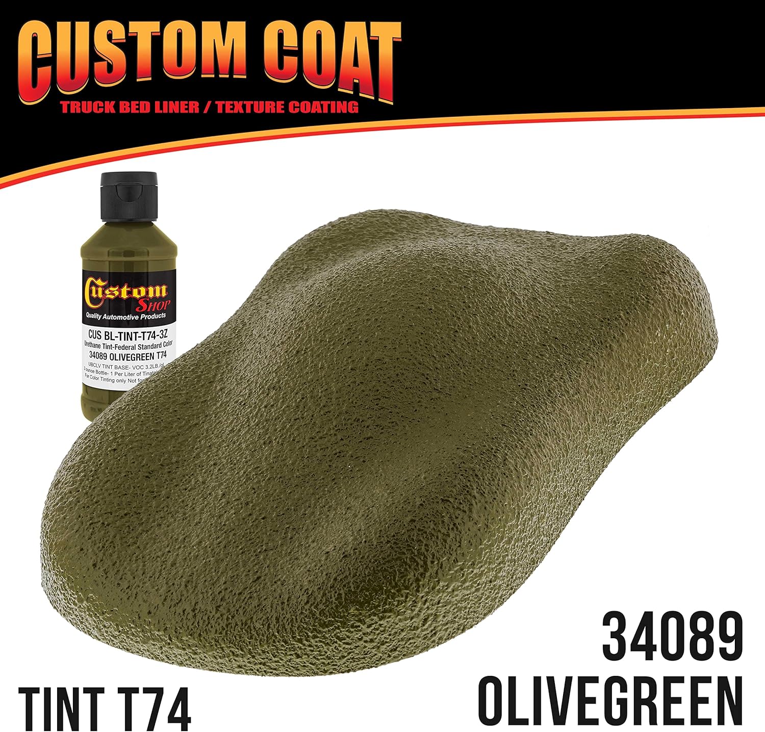 Custo Coa Federa Standar Colo 3408 Oliv Gree T7 Urethan Spray-O Truc Be Liner Quar Ki wit Spra Gu an Regulato Durabl Texture Protectiv Coatin Eas Mi Ca Auto