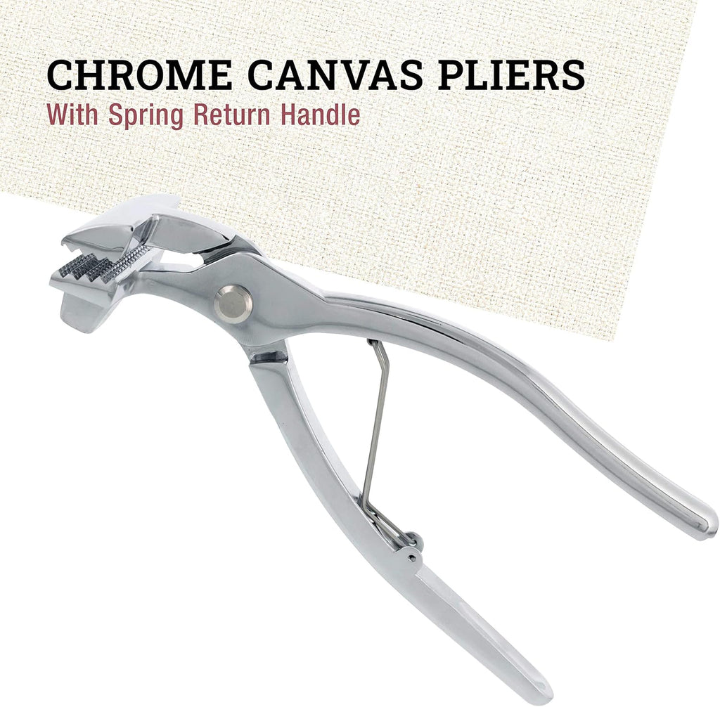 U.S Ar Suppl Canva Stretche Plier  3/8inc Chrom Fabri Plier wit Sprin Retur Handle