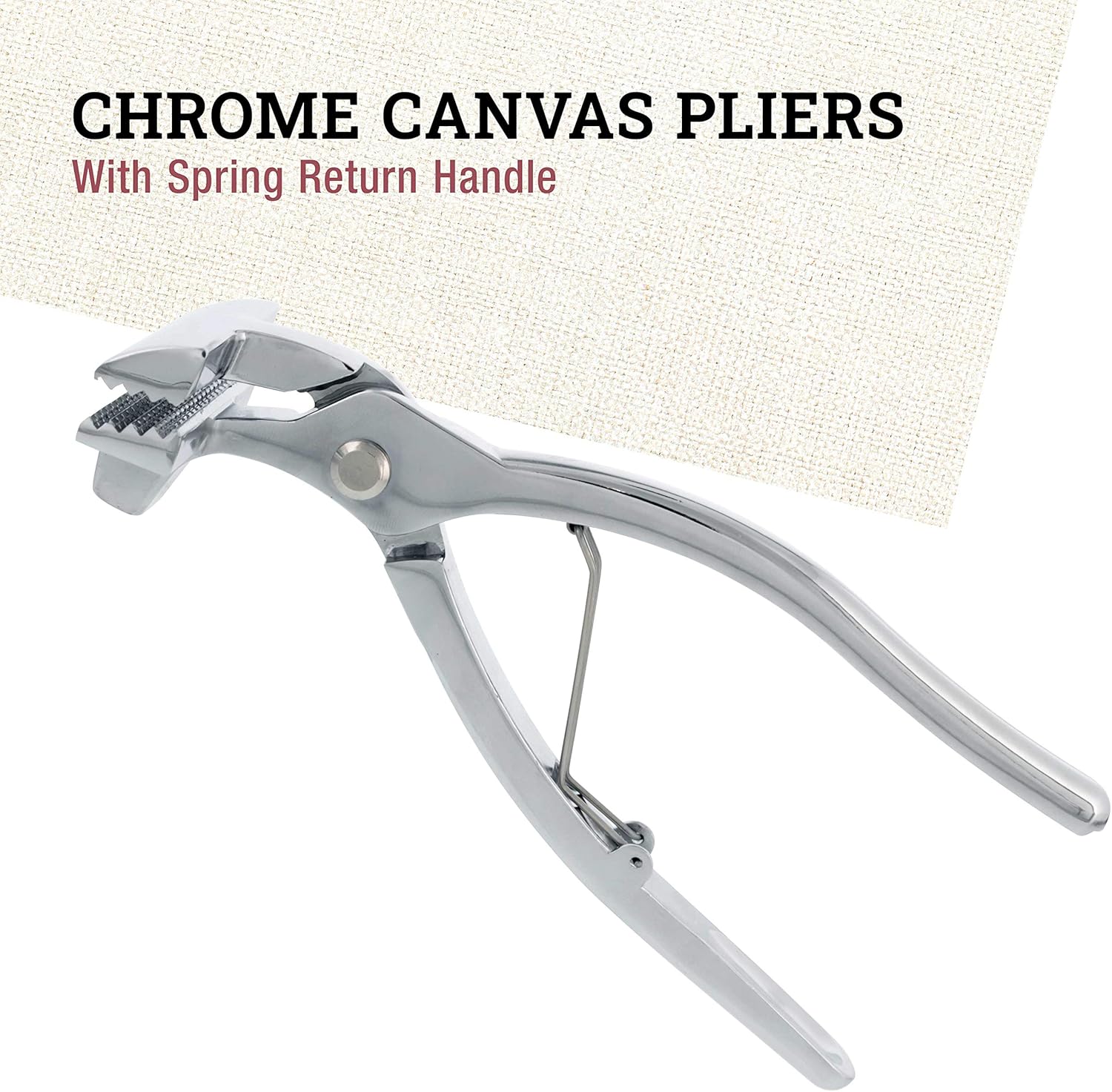 U.S Ar Suppl Canva Stretche Plier  3/8inc Chrom Fabri Plier wit Sprin Retur Handle