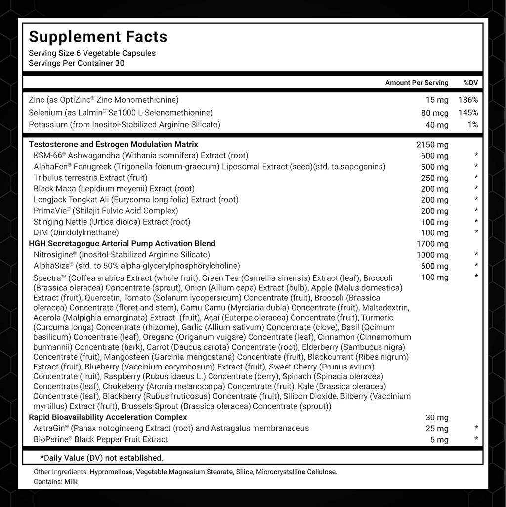 Forc Facto Alph Kin Immorta Tota Hormon Suppor Testosteron Booste fo Me wit Fenugree Seed Reduc Estrogen Buil Muscle Improv Strengt Enhanc Performance 18 Capsules