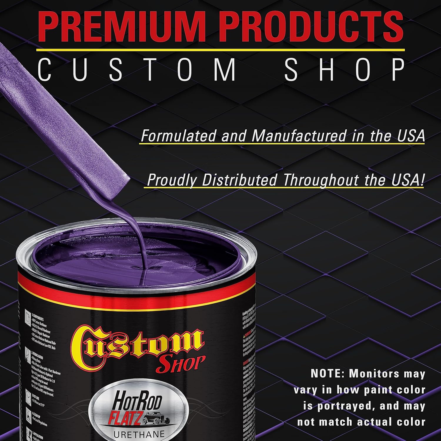 Custo Sho Plu Craz Metalli Ho Ro Flat Fla Matt Sati Urethan Aut Pain Complet Gallo Pain Ki Professiona Lo Shee Automotive Ca Truc Coating 4: Mi Ratio