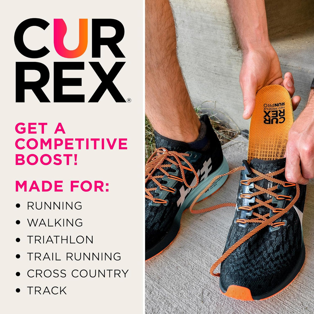 Currex Runpro Insoles for Running Shoes ¨C Arch Support Inserts to Help Prevent Injuries Boost Performance ¨C Men Women ¨C High Arch, Small