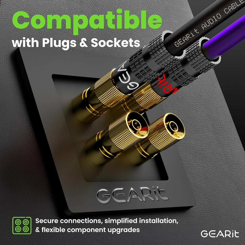 GEARit Pro Series 18AWG Speaker Wire, 18 Gauge Speaker Wire Cable (100 Feet / 30 Meters) Great Use for Home Theater Speakers and Car Speakers, Transparent Black/Purple
