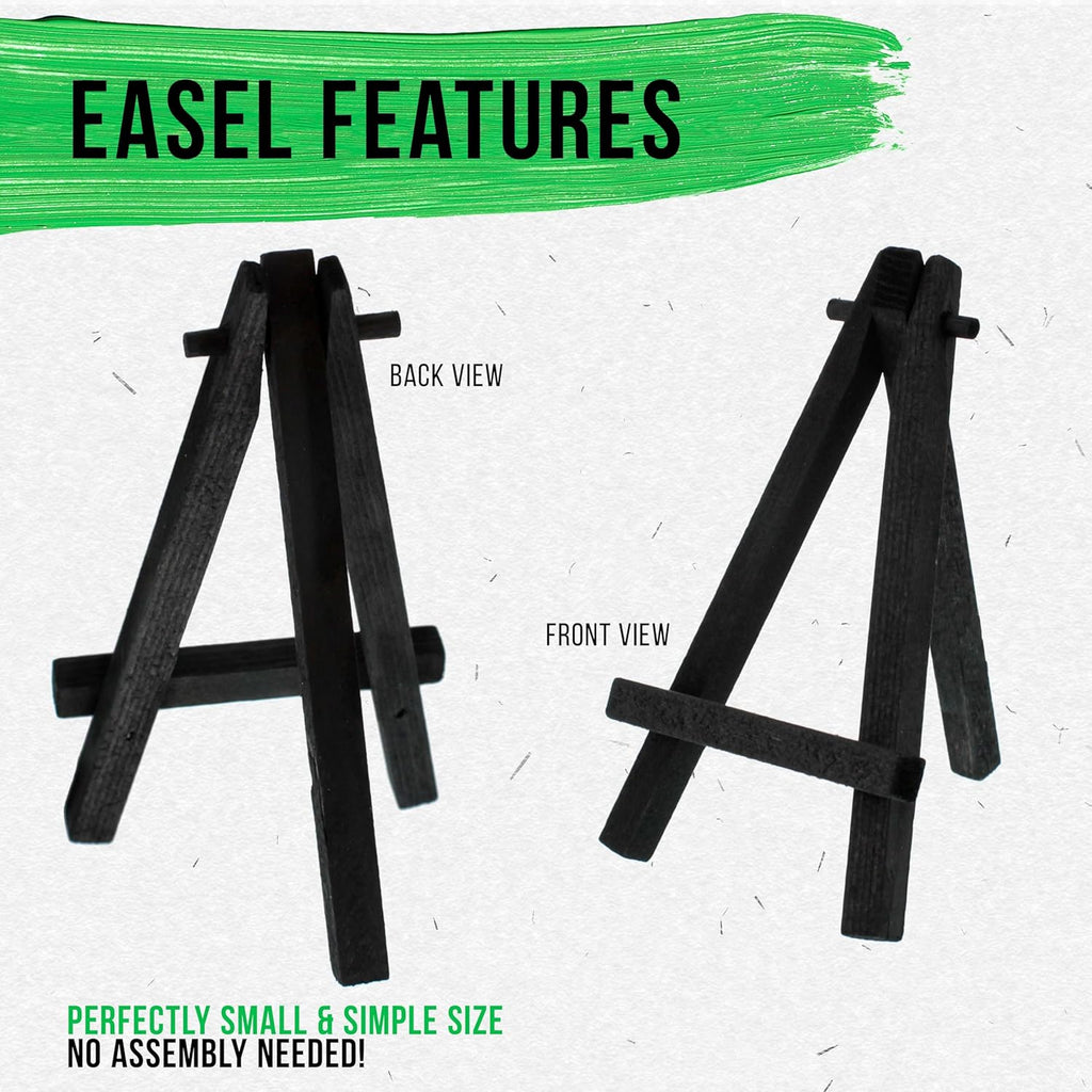 U.S Ar Suppl 8inc Hig Smal Blac Woode Ease ( Pack) A-Fram Canva Stan Tripod Smal Paintin Easel Tableto Ease fo Painting Canvases Studen Crafts Even Sign Photos