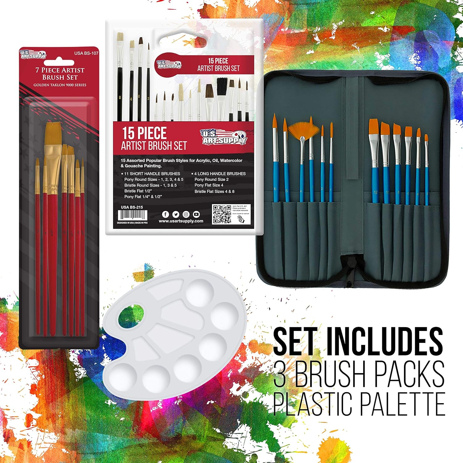 U.S Ar Suppl 70-Piec Artis Watercolo Paintin Se wit Aluminu Fiel Easel Woo Tabl Easel 6 Watercolo Pain Colors 3 Brushes Stretche Canvases Canva Panels Pape Paintin Pad