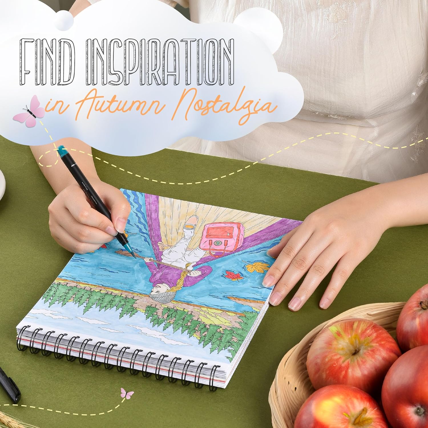 ColorI Colorfu Harves Adul Colorin Boo Spira Boun Fal Editio Featurin 5 Thanksgivin Hallowee Illustration Thic Paper Fla Hardcover In Blotte Colorin Books
