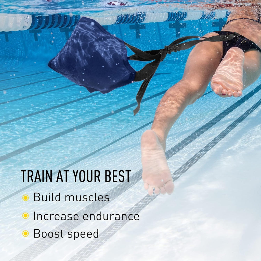 FINIS Swim Parachute for Resistance Training - Builds Strength & Endurance - Adjustable Belt