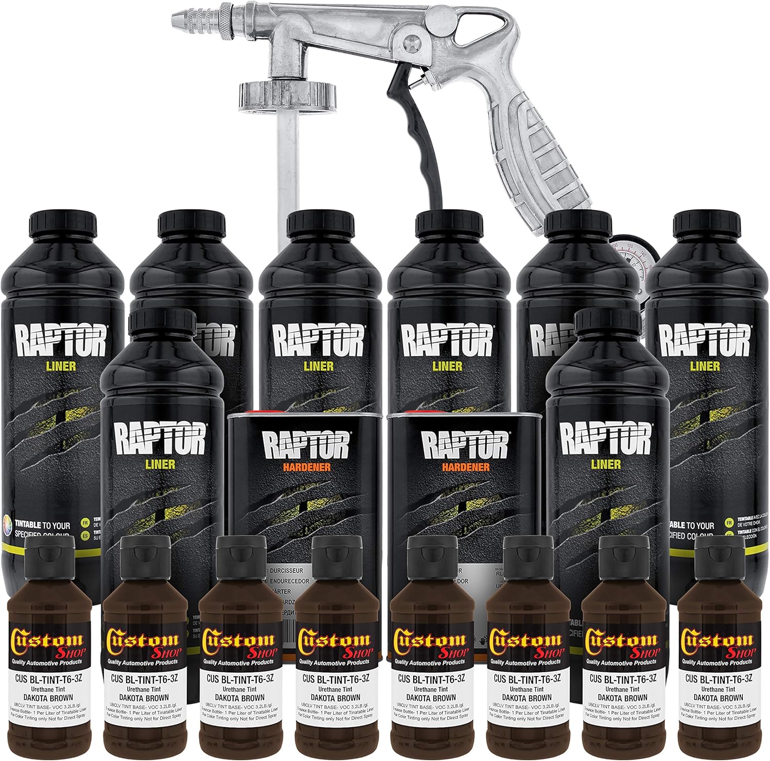 Custo Sho Dakot Brow Urethan Spray-O Truc Be Line Ki an Custo Coa Spra Gu wit Regulator Liters