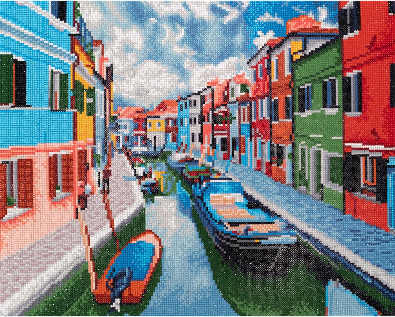 DIAMON DOT a Hom Venic Afternoon Ful Drill Roun Dotz Diamon Paintin Kits Diamon Ar Kit fo Adults Ge Art Diamon Art 20inchx16inch