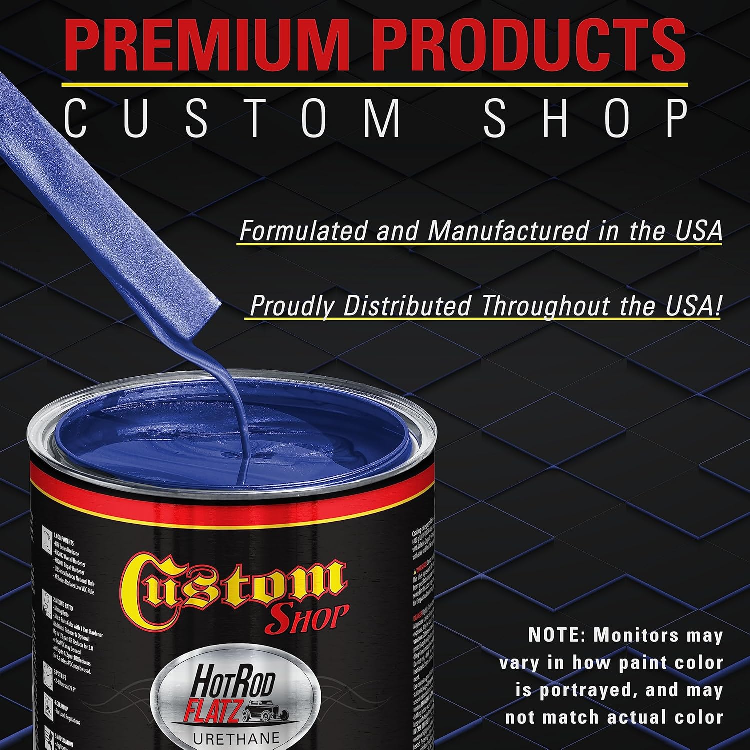 Custo Sho Cobal Blu Firemis Ho Ro Flat Fla Matt Sati Urethan Aut Pain Complet Gallo Pain Ki Professiona Lo Shee Automotive Ca Truc Coating 4: Mi Ratio