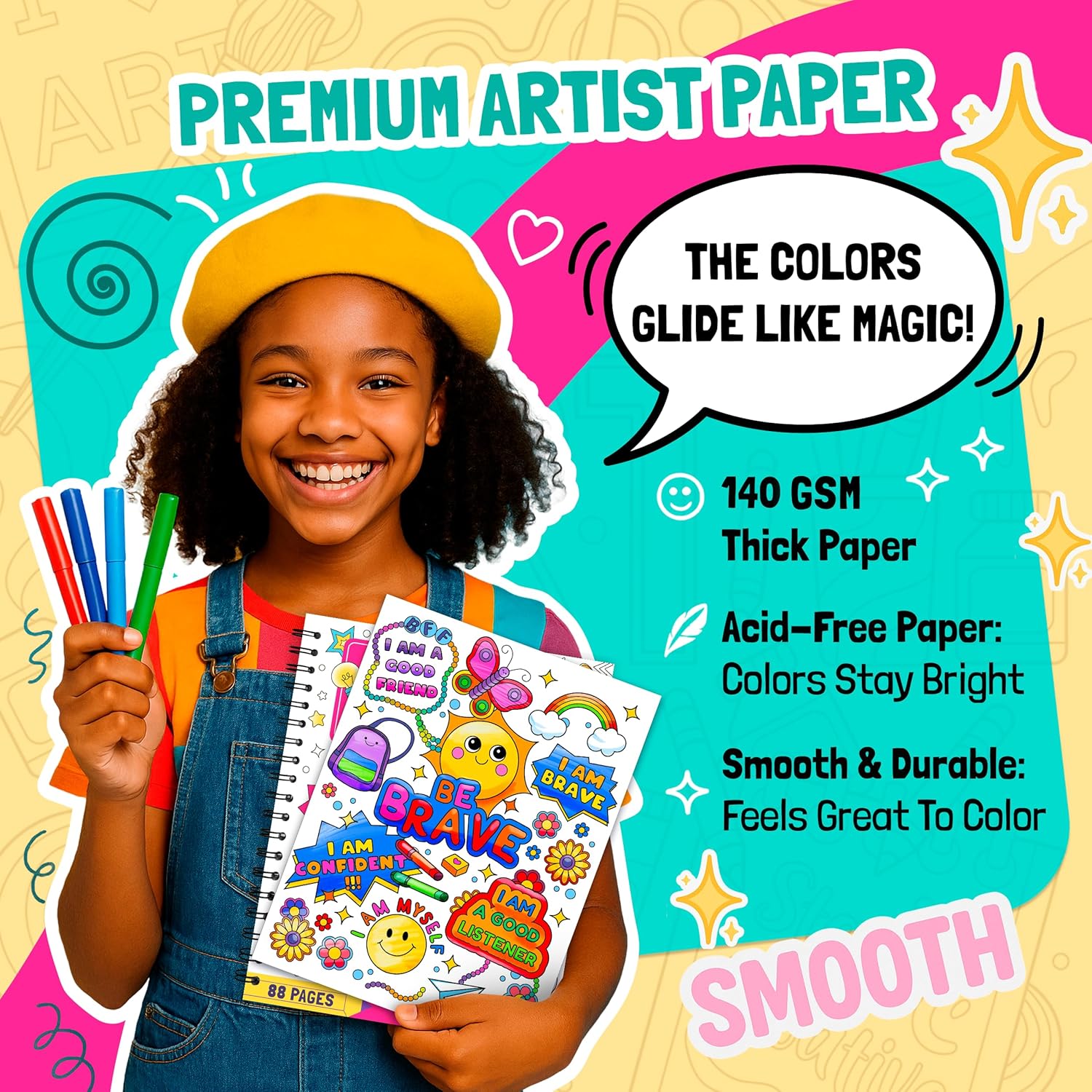 Confidence-Boostin Colorin Boo fo Girl Age 8-1 Fu Kid Colo Boo wit Positiv Affirmations Activitie Motivationa Art Colorin Boo fo Kid Age 8-1 fo Creativit Self-Esteem