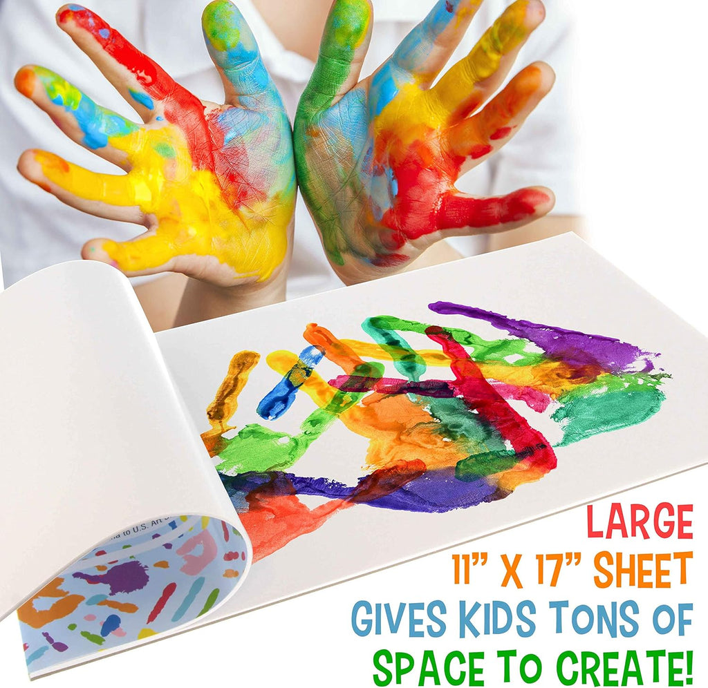 U.S Ar Suppl 11 17inc Larg Finge Paintin Pa ( Pack 2 Sheet Each 60l (100gsm Acid-Fre Coate Sheets Finge Pain Pape fo Painting Drawing Crafts Artwor Kids Toddlers