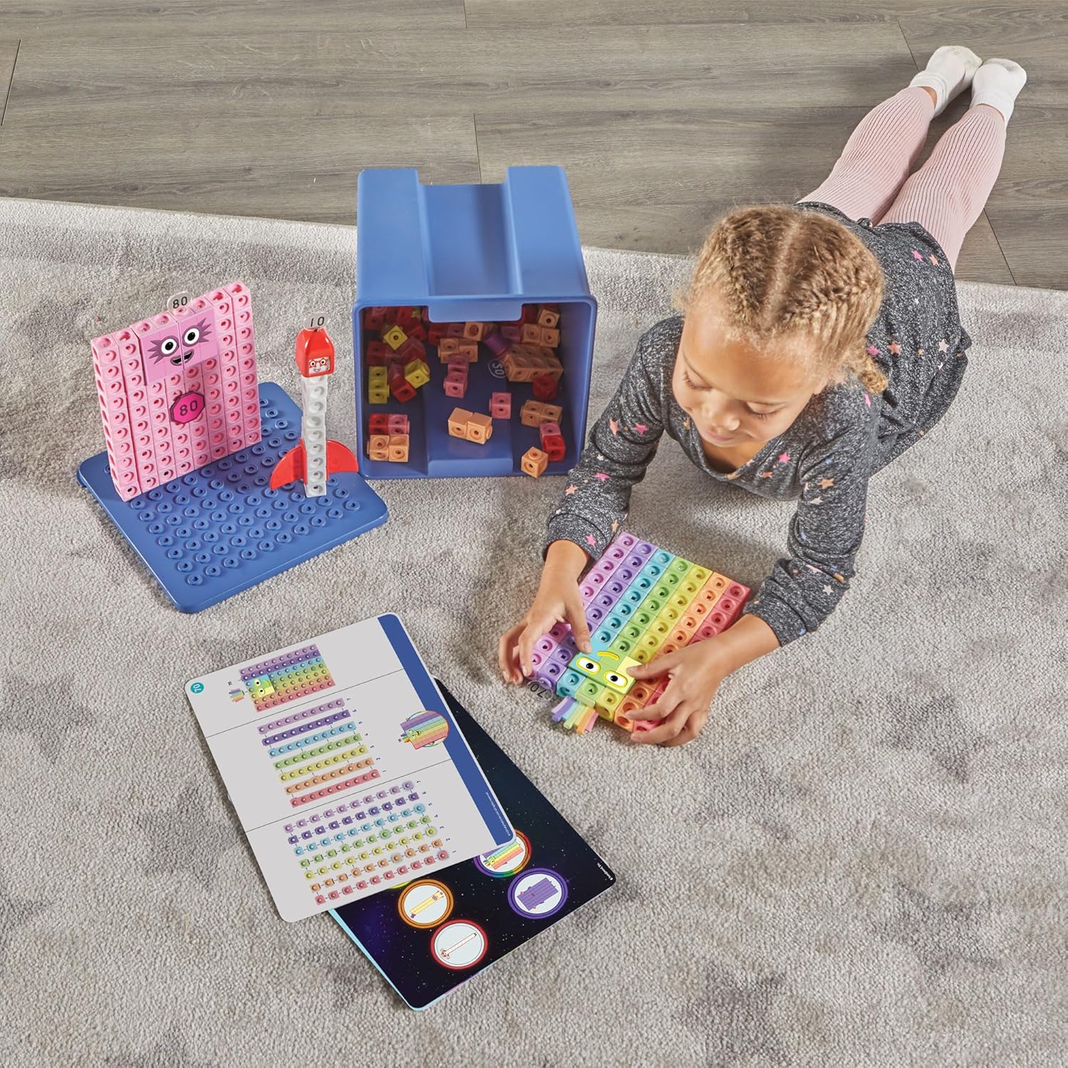 hand2min Numberblock Heroe wit Zeroe MathLin Cube Activit Set Preschoo Learnin Activities Mat Manipulative Kindergarten Countin Blocks Numbe Linkin Cubes Kid Educationa Toys