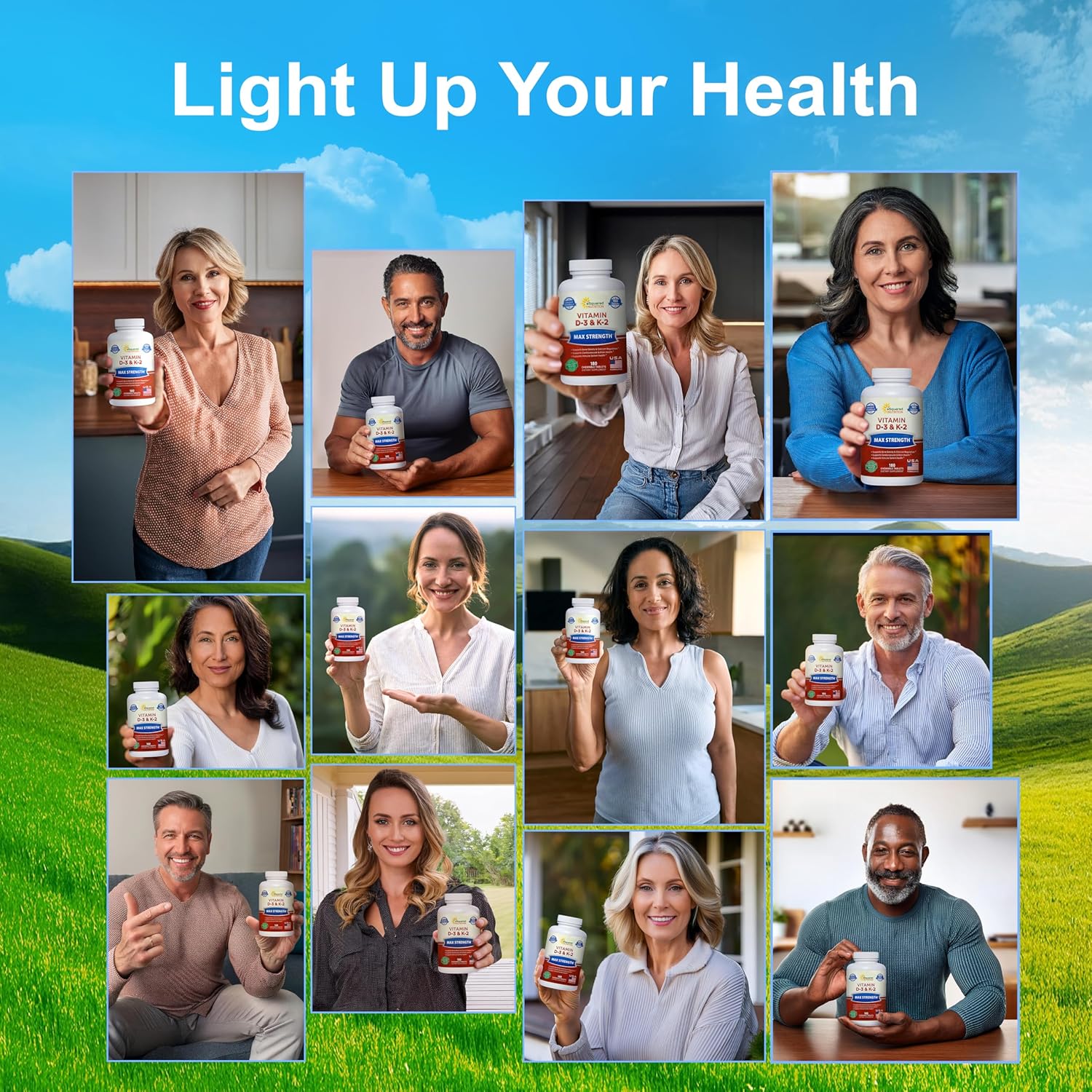 aSquare Nutritio Vitami D wit K Supplement-18 Chewabl Tablets Ma Strengt D- Cholecalcifero K- MK t Suppor Health Bones Teeth Hear -Antioxidan D K MK- Energ Formul Adults