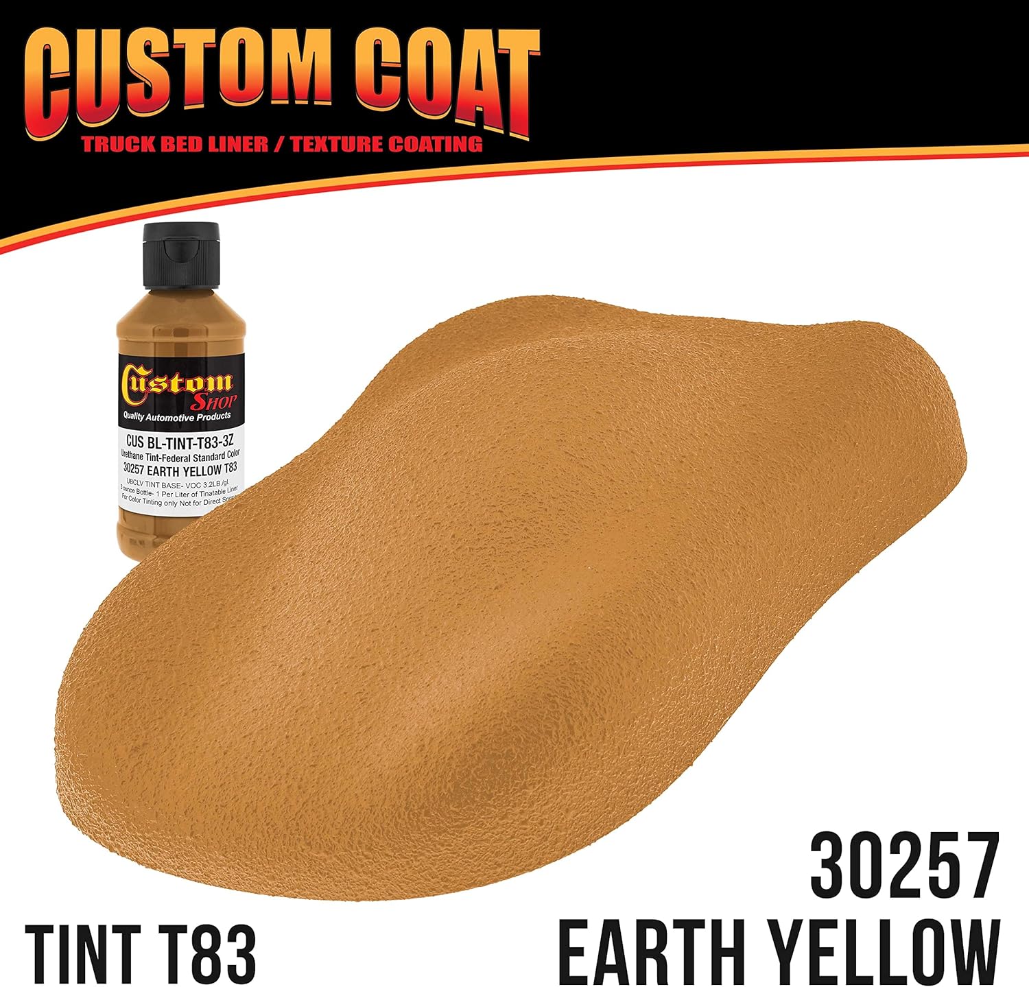 Custo Coa Federa Standar Colo 3025 Eart Yello T8 Urethan Spray-O Truc Be Liner Gallo Ki wit Spra Gu an Regulato Durabl Texture Protectiv Coatin Eas Mi Ca Auto