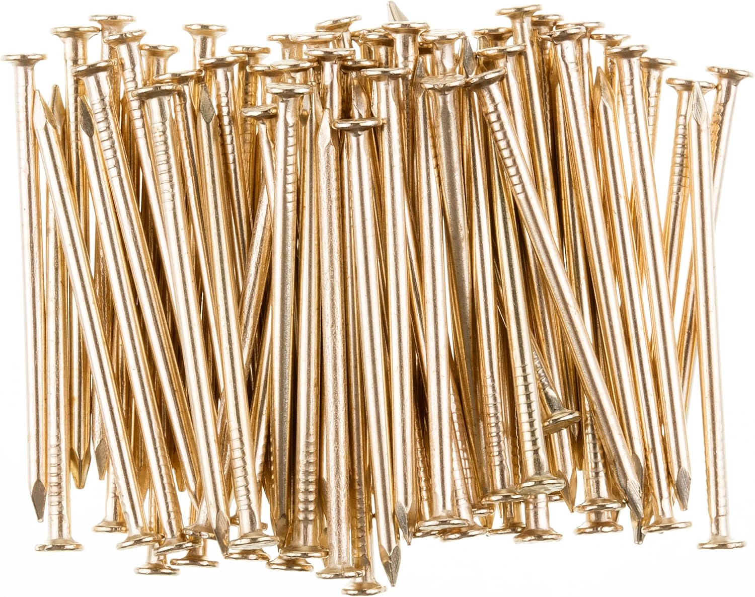 Nail Assortment Kit, 600 Pcs, 4 Sizes, Gold, Small Nails, Nails for Hanging Pictures, Finishing Nails, Wall Nails for Hanging, Pin Nails, Hardware Nails, Assorted Nails, Galvanized Nails