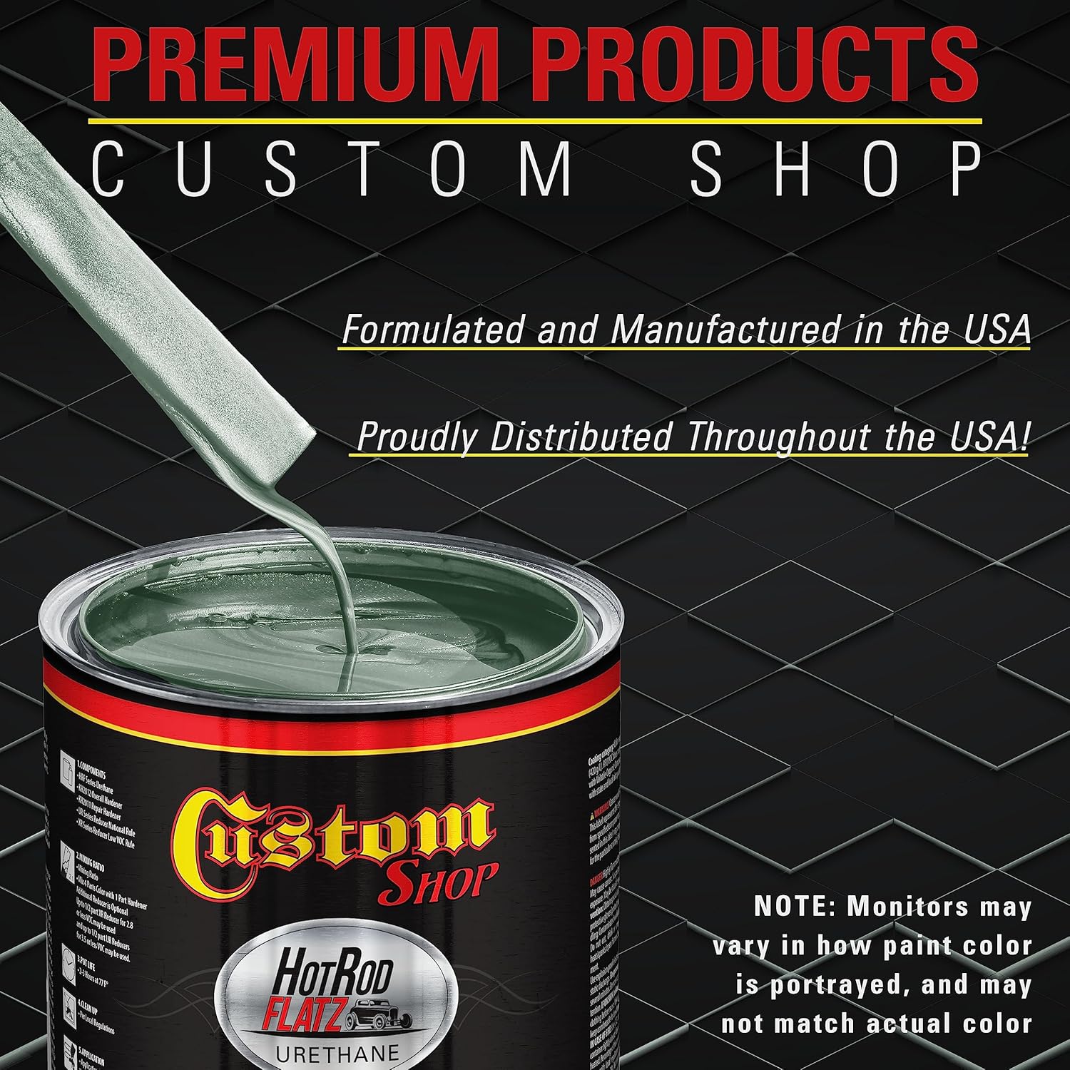 Custo Sho Slat Gree Metalli Ho Ro Flat Fla Matt Sati Urethan Aut Pain Complet Gallo Pain Ki Professiona Lo Shee Automotive Ca Truc Coating 4: Mi Ratio