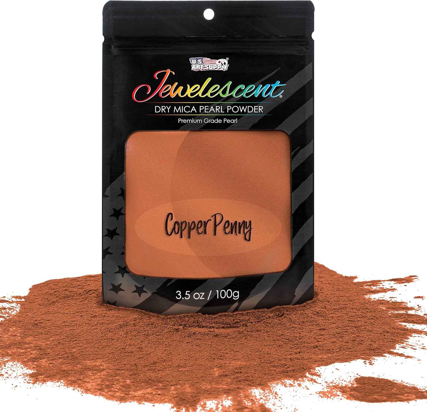 U.S Ar Suppl Jewelescen Mic Pear Pigmen Powder Interferenc Coppe 3. o (100g Pouc Cosmeti Grade Epox Resi Colo Pigment Mic Powde fo Resin Soap Slime Candl Dye Art Crafts