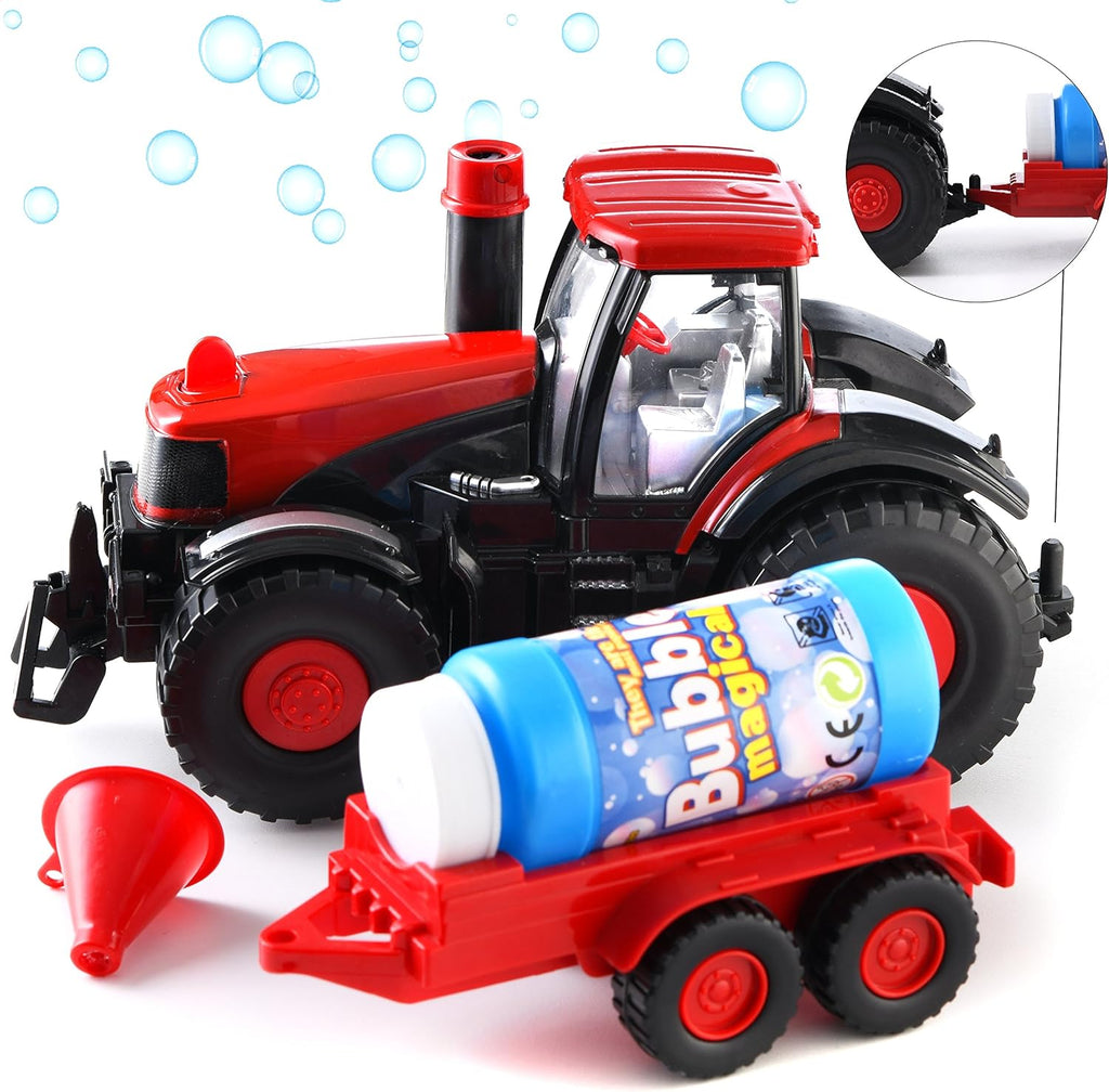 Prexte Bum G Bubbl Blowin Far Tracto To Truc wit Lights Sounds an Actio fo Toddler Bubbl Solutio Include wit To Tractor Kid Tracto Toy fo Yea Ol Bo t 3 Year Old