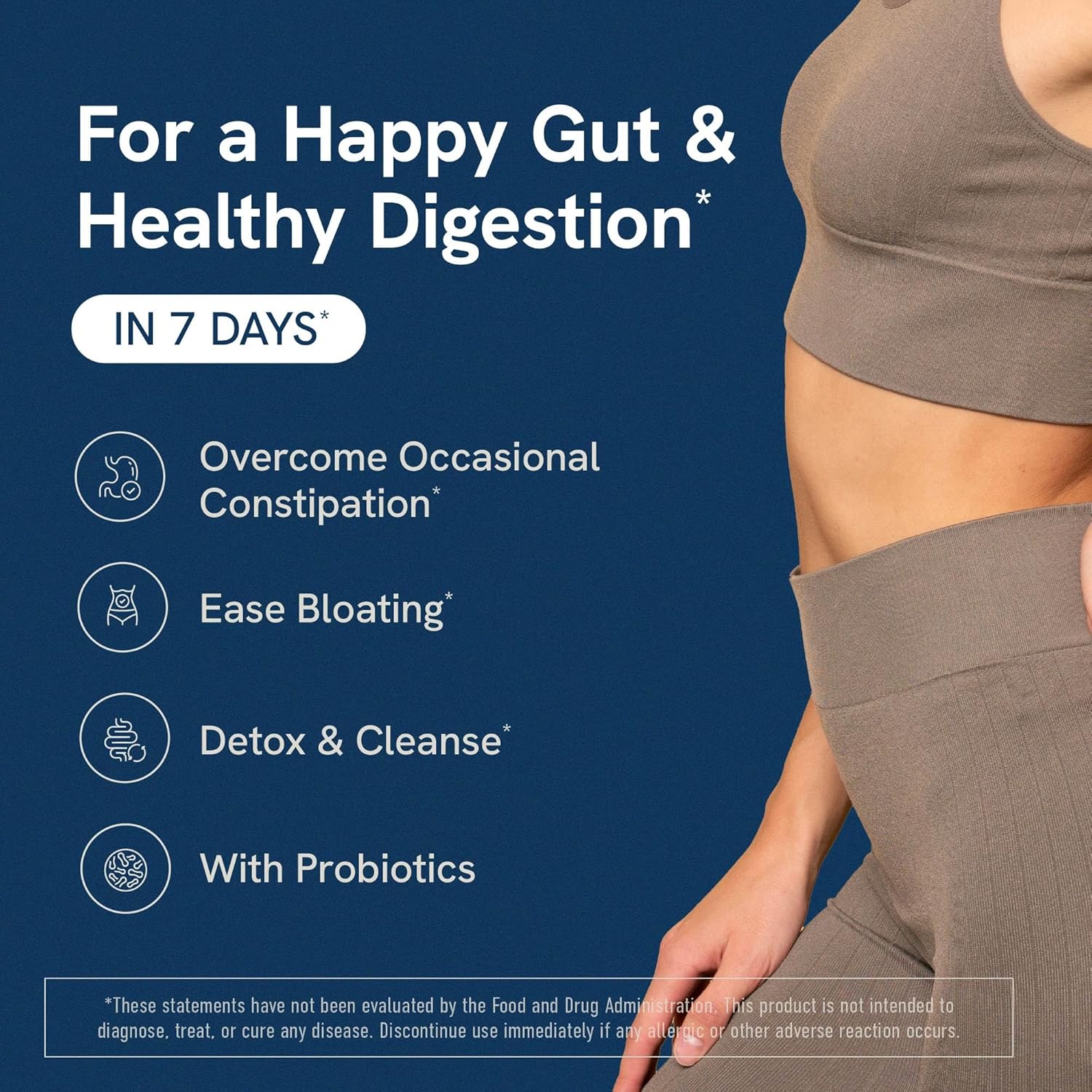 Da Colo Cleans Deto Support Bloatin Relie Occasiona Constipatio Fas Actin Da Deto Cleans fo Wome an Me wit Probiotic fo Gu Healt Regularit Gluten-Fre 30Ct.