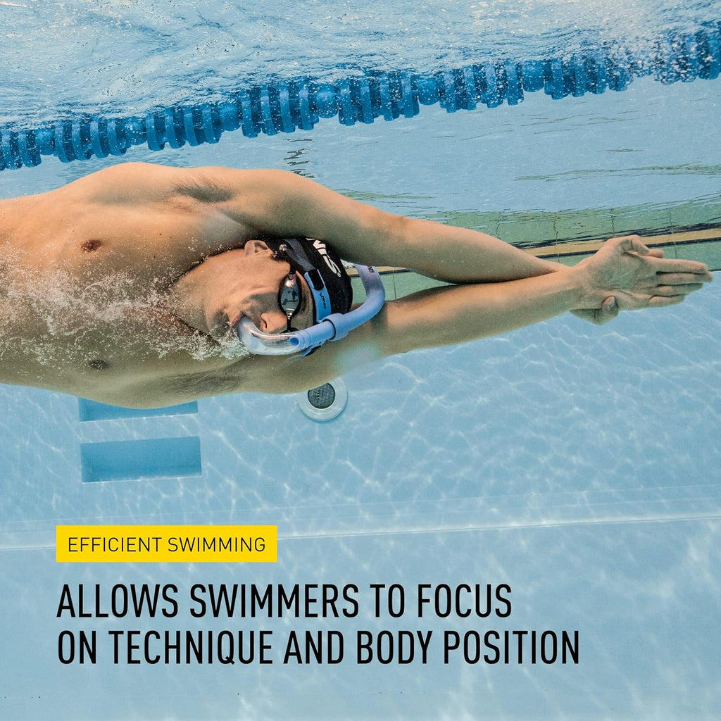 FINIS Glide Center-Mount Swim Snorkel for Adults - Adjustable Fit - Technique & Endurance Training