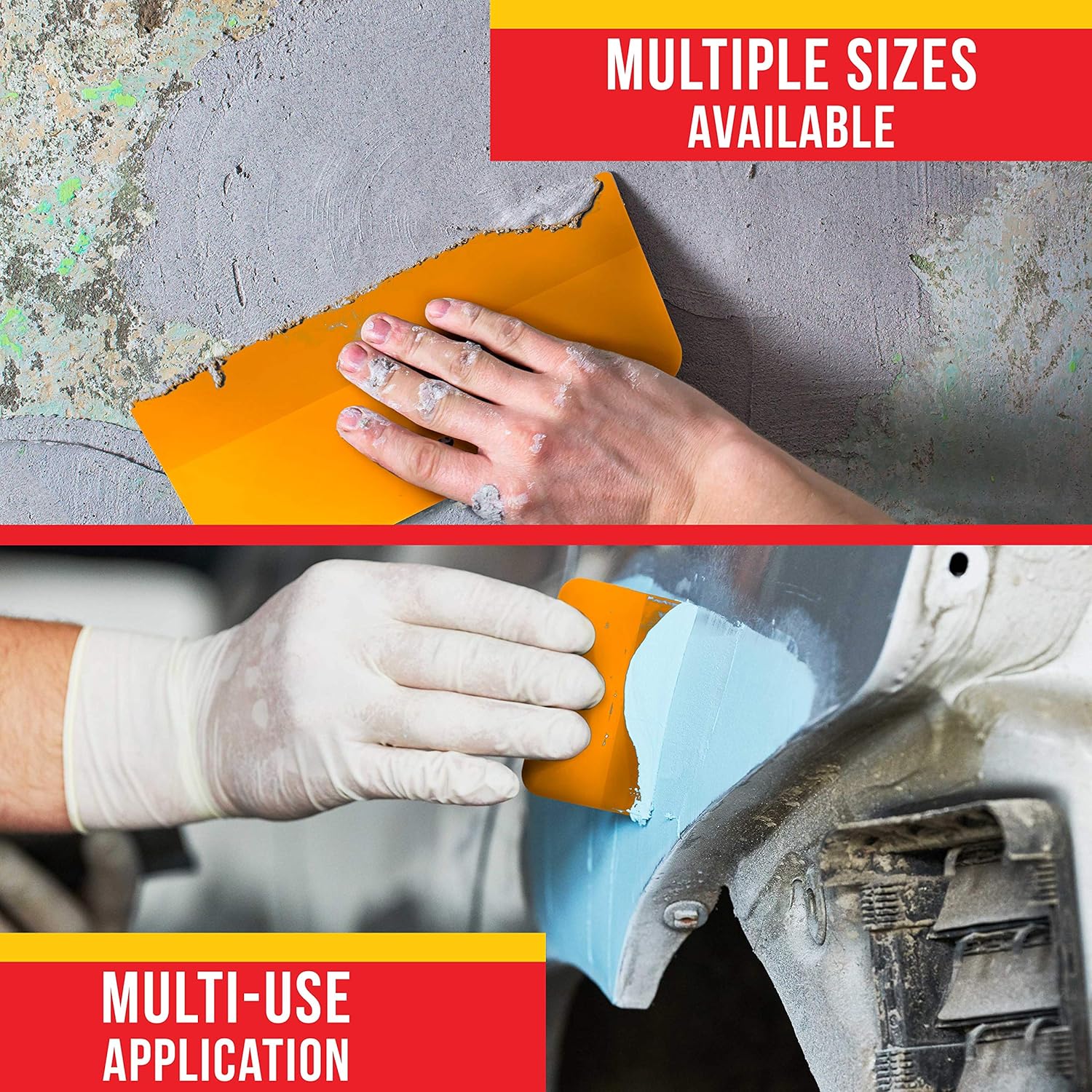 Custo Sho Bod Fille Mixin Boar wit 4 5 Inc Plasti Bod Fille Spreade Tool fo Automotiv Bod Fillers Putties Glazes Epox Resi Plasti Spreade Too Variet Pack
