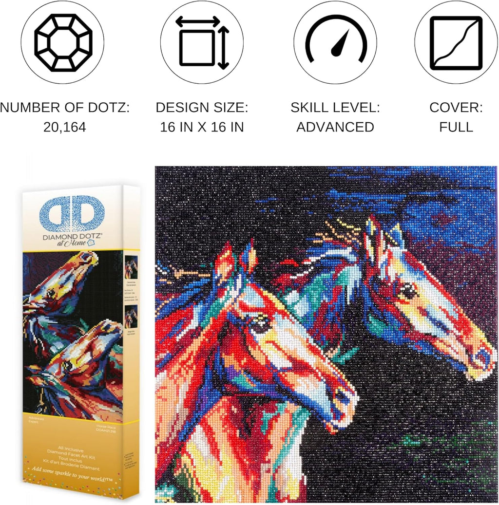 DIAMON DOT a Hom Hors Rac Diamon Paintin Kit fo Adult Diamon Ar Kit Relaxin Creativ Craf Ki wit Dot Gems