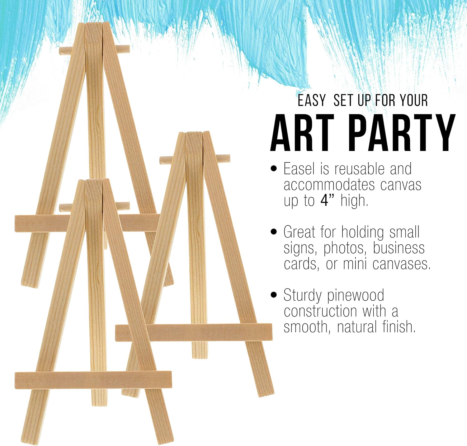 U.S Ar Suppl 5inc Min Ease (2 Pack Natura Woode A-Fram Tableto Displa Stand Min Ease Stan Smal Easel fo Display Smal Canvases Crafts Busines Cards Signs Photos Gifts