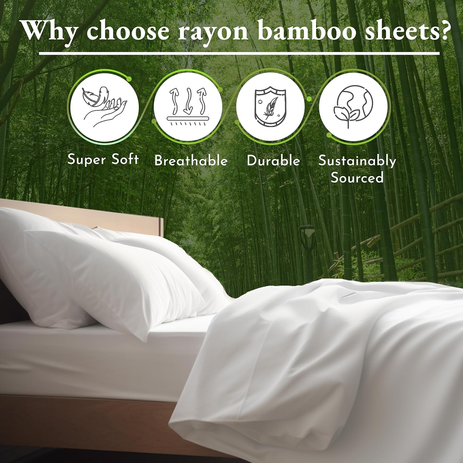 California Design Den Rayon from Bamboo Sheets Cal King, Luxury Cooling Blue Sheets for California King Size Bed with Deep Pocket Fitted Sheet