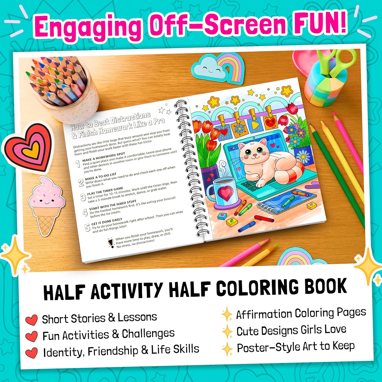 Confidence-Boostin Colorin Boo fo Girl Age 8-1 Fu Kid Colo Boo wit Positiv Affirmations Activitie Motivationa Art Colorin Boo fo Kid Age 8-1 fo Creativit Self-Esteem