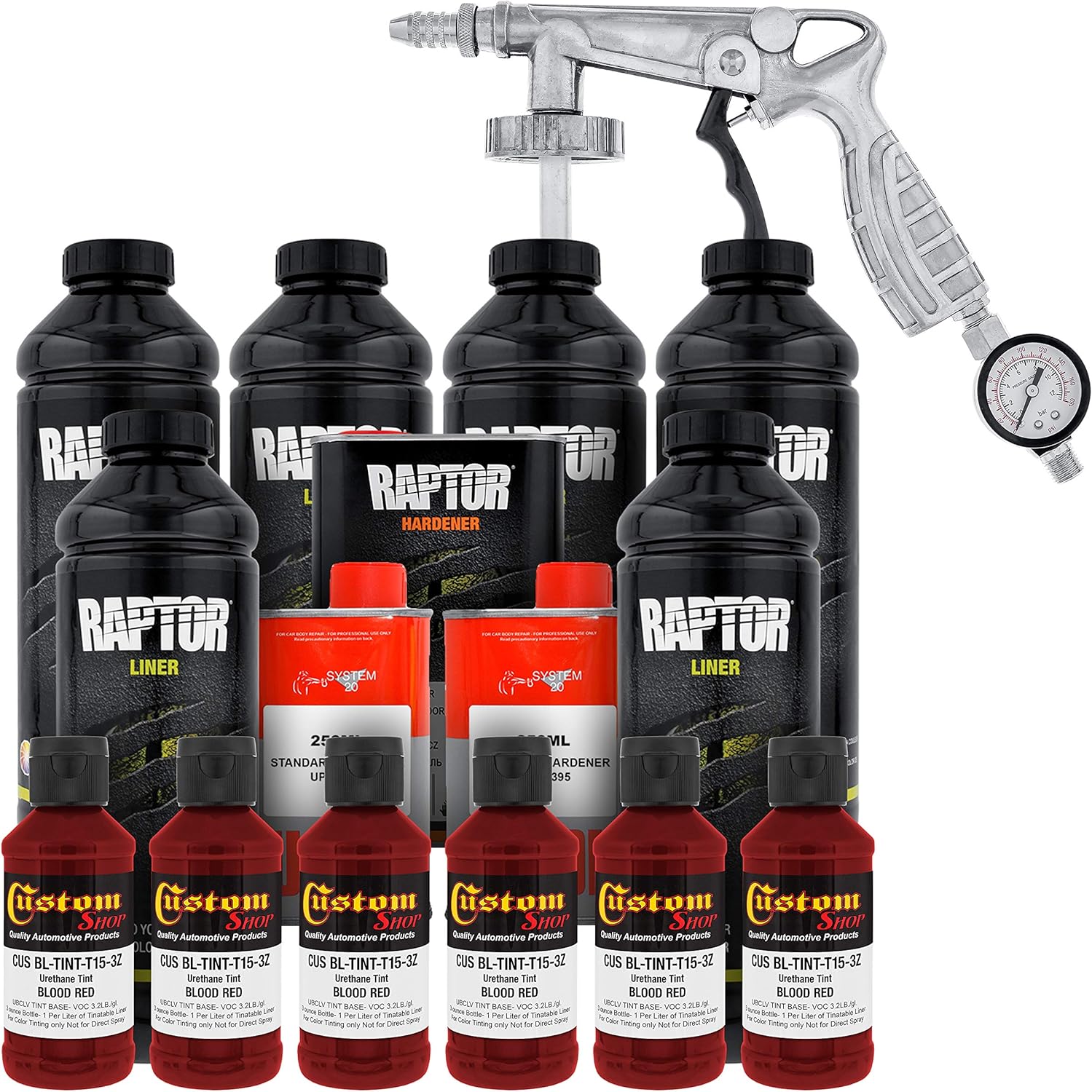Custo Sho Bloo Re Urethan Spray-O Truc Be Line Ki an Custo Coa Spra Gu wit Regulator Liters