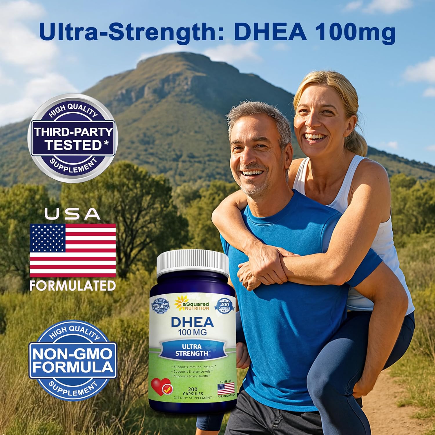 DHE 100m Supplemen 20 Capsule Hig Potenc Dehydroepiandrosteron fo Me an Wome Ma Strengt Pill fo Brai Health Energy an Immun Functio Formulate i USA Third-Part Tested