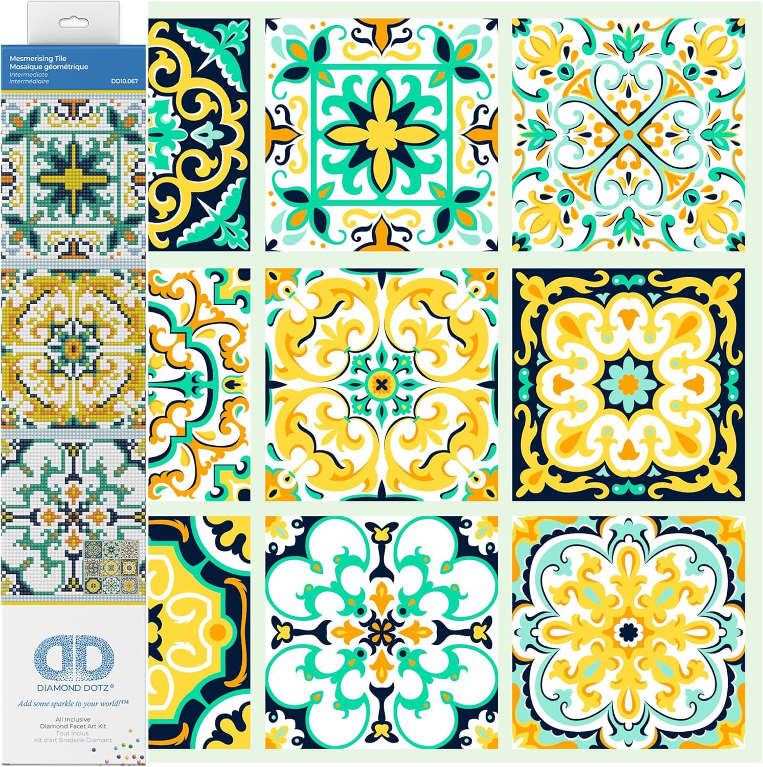 DIAMON DOT Mesmerisin Til Diamon Paintin Kit fo Adult Diamon Ar Kit Relaxin Creativ Craf Ki wit Dot Gem 16.5x16.5