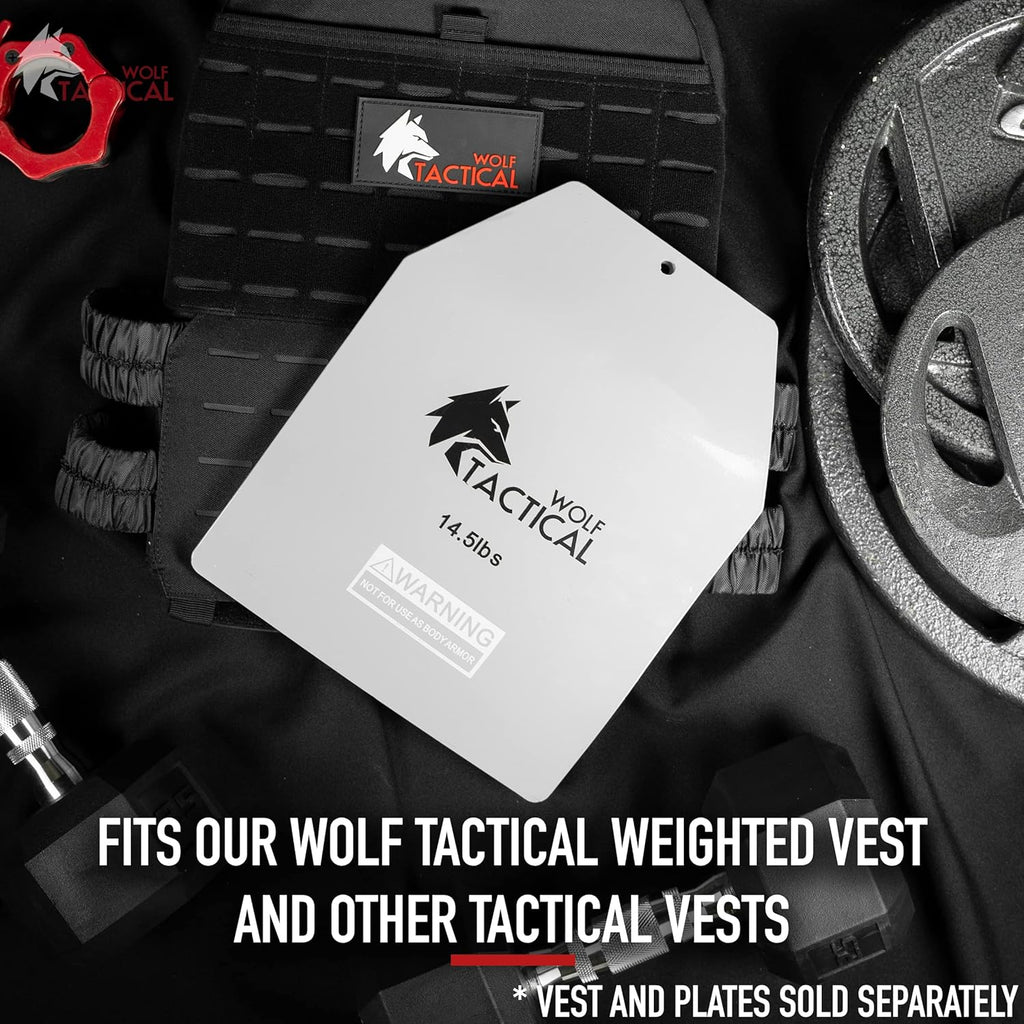 WOLF TACTICAL Curved Weight Vest Plates ¨C 5.75/8.75/14.5LB Pairs ¨C Contoured Ergonomic Fit ¨C WODs, Strength Training, Running, Heavy Workouts