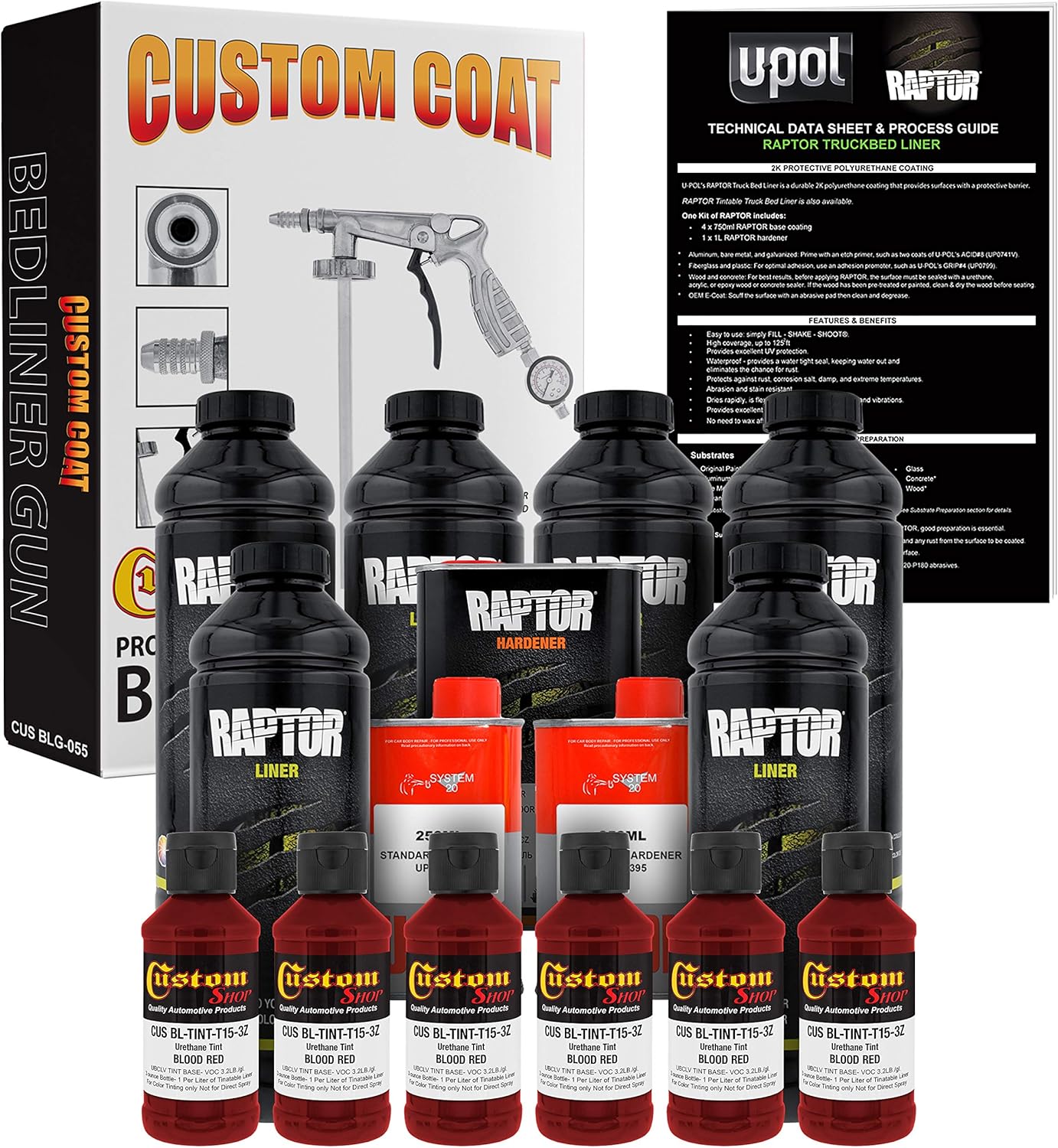 Custo Sho Bloo Re Urethan Spray-O Truc Be Line Ki an Custo Coa Spra Gu wit Regulator Liters