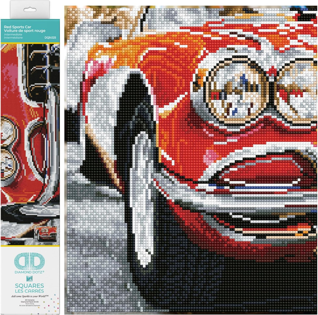 DIAMON DOT Re Sport Ca Diamon Paintin Kit fo Adult Diamon Ar Kit Relaxin Creativ Craf Ki wit Dot Gem 16.9inchx12.2inch