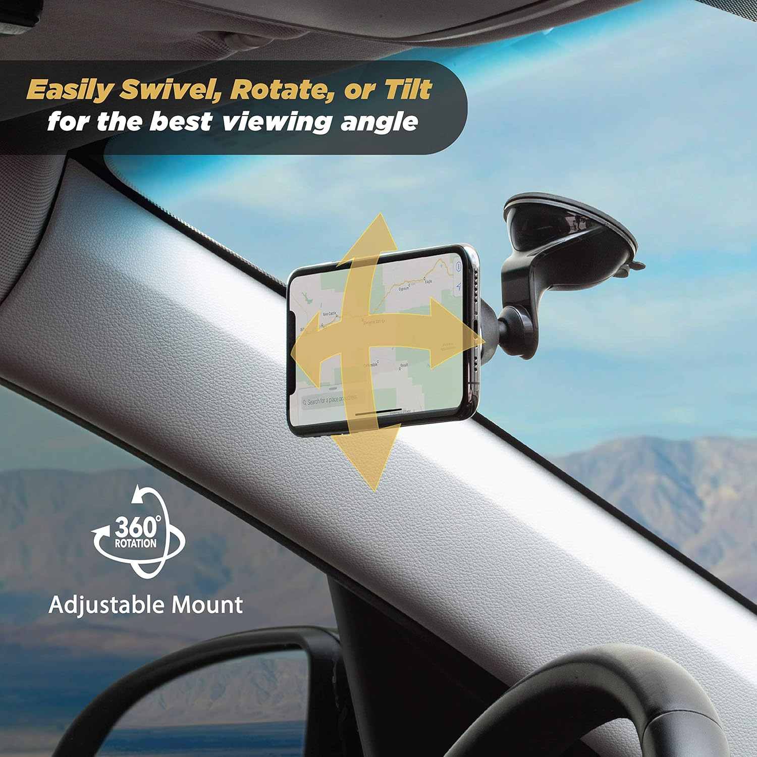 MMWSM-2PKXCES0 MagicMount Select Magnetic Car Phone Holder Mount for iPhone and Android - 2 Pack - Secure Magnetic Cell Phone Mount for Car Window or Dash - Universal 360¡ã Adjustable Head