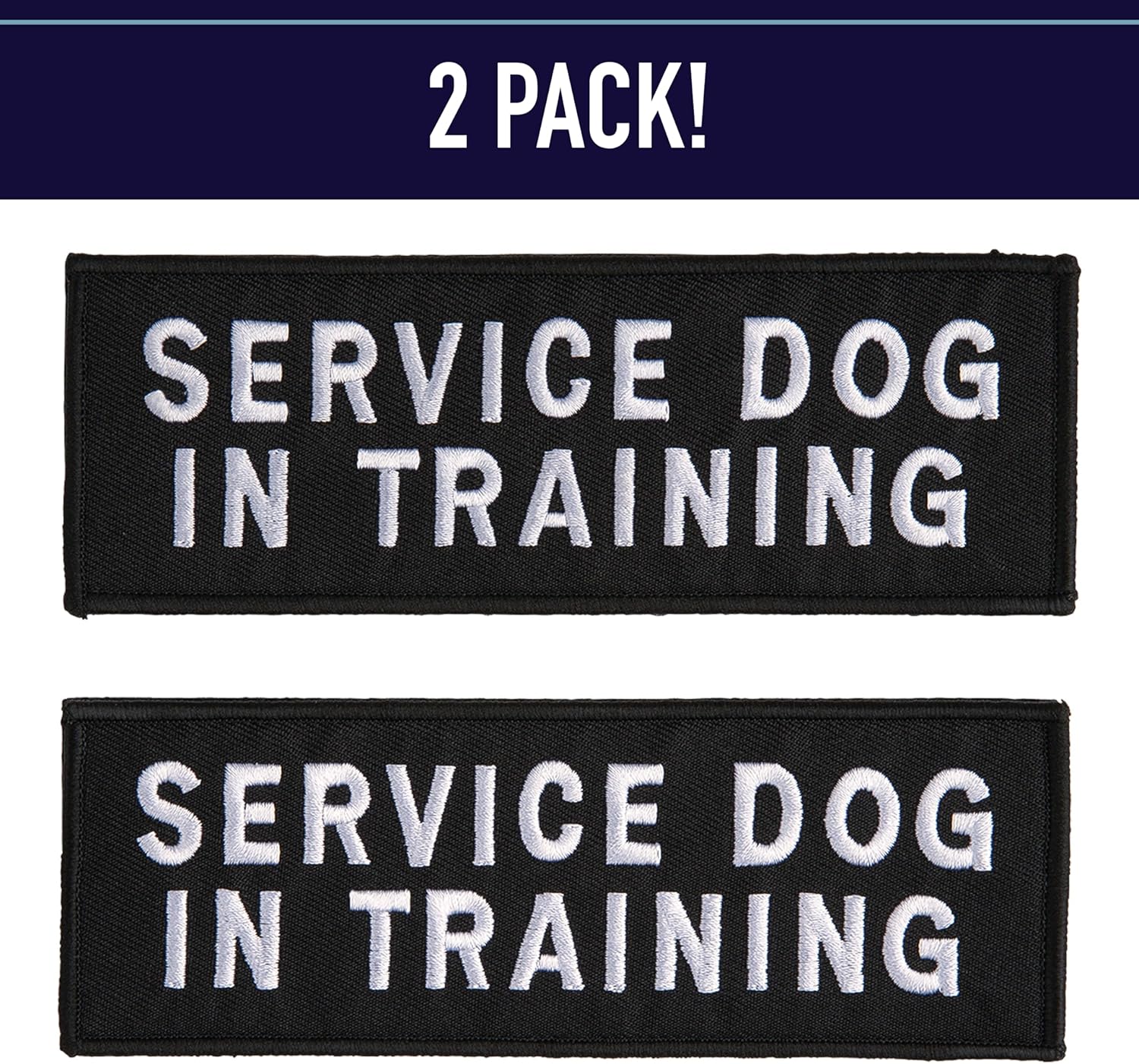 Leash Boss Service Dog Patches for Harness | Velcro Patches for Dog Harness or Vest | Do Not Pet Patch, Dog in Training, Service Dog, Emotional Support | Removable Hook and Loop Embroidered Patches