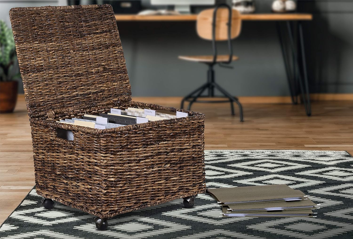 BirdRoc Hom Seagras Rollin Fil Cabinet