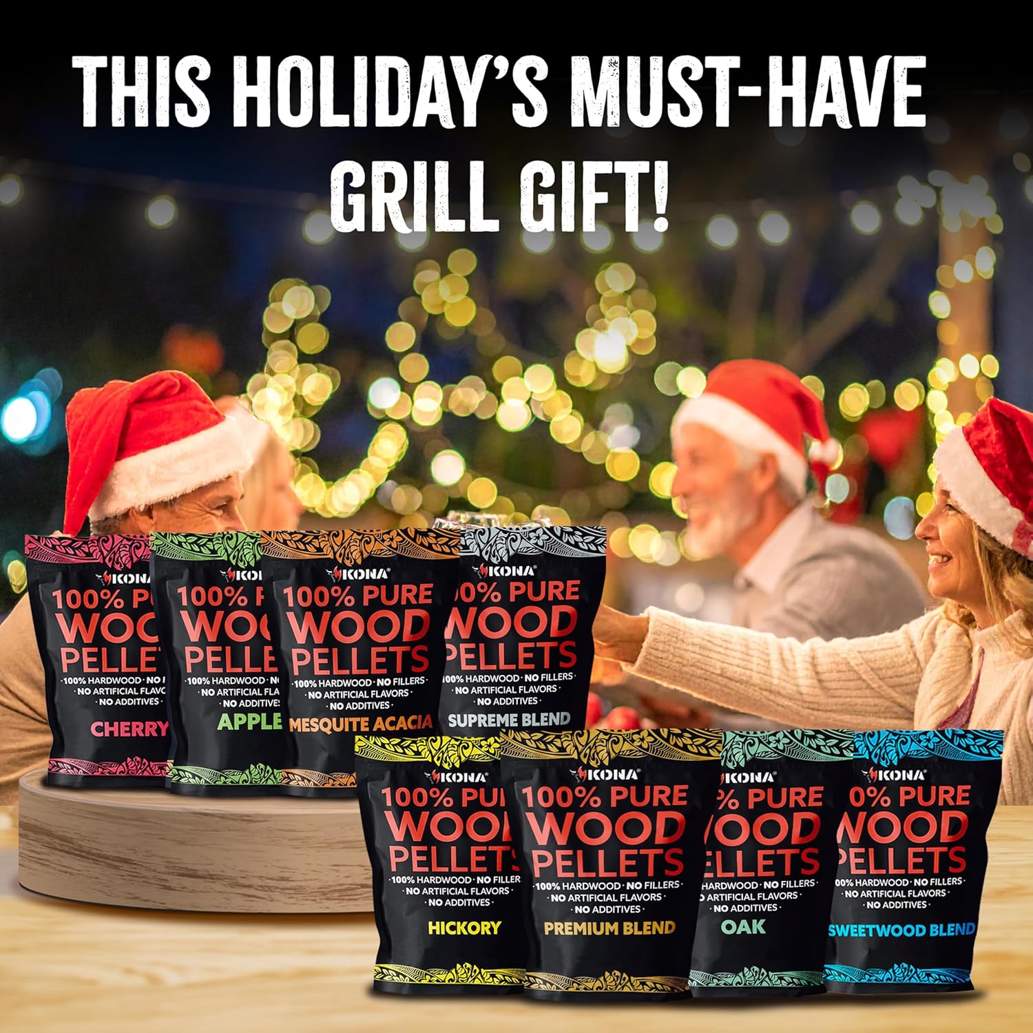 Kon Woo Pellet Al Variet Pack Intende fo Ninj Woodfir Outdoo Grill Woo Fir Ove Smoker 8 1l Resealabl Bags