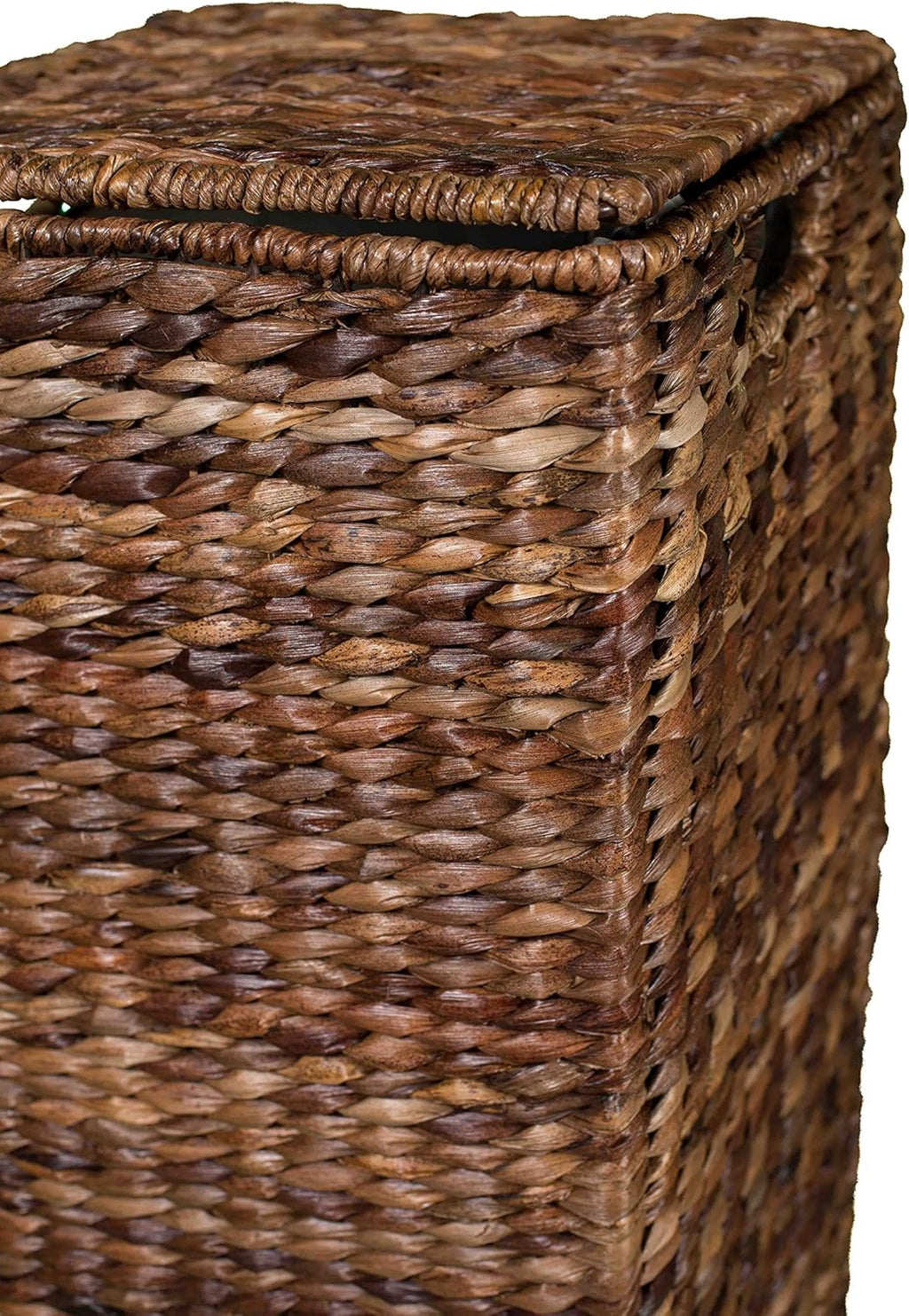 BIRDROC HOM Seagras Squar Laundr Hampe wit Removabl Ba Handwove wit Durabl Abac Fiber Lon Lastin Laundr Bi Storag fo Dirt Clothe Organize Baske Us fo Bedroo Bathroom