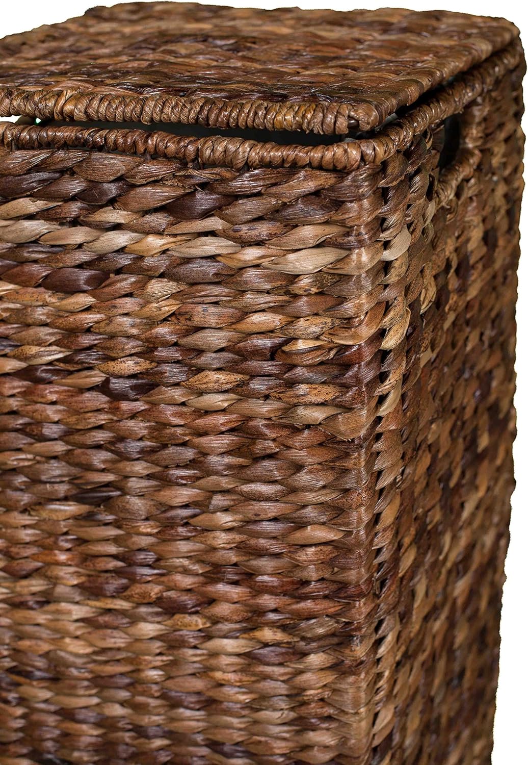 BIRDROC HOM Seagras Squar Laundr Hampe wit Removabl Ba Handwove wit Durabl Abac Fiber Lon Lastin Laundr Bi Storag fo Dirt Clothe Organize Baske Us fo Bedroo Bathroom