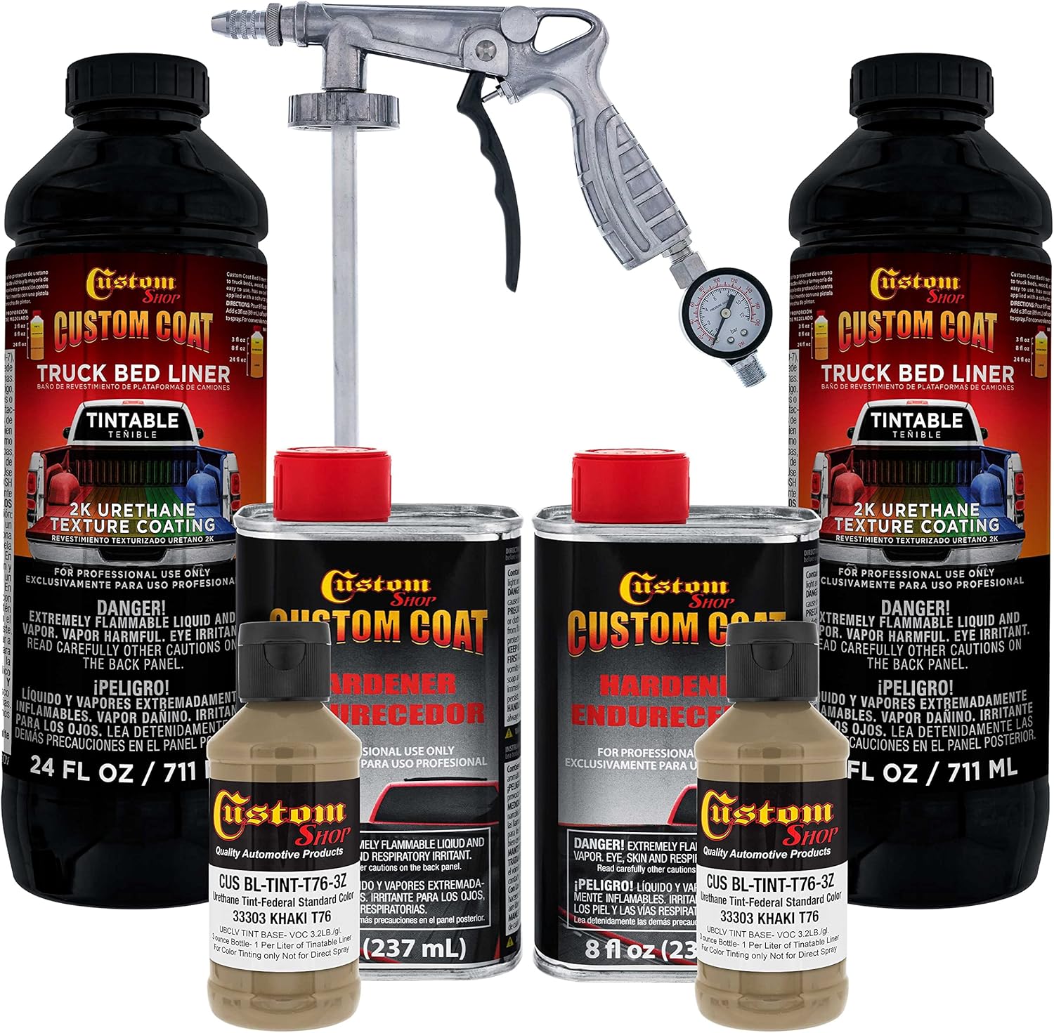 Custo Coa Federa Standar Colo 3330 Khak T7 Urethan Spray-O Truc Be Liner Quar Ki wit Spra Gu an Regulato Durabl Texture Protectiv Coatin Eas Mi Ca Auto